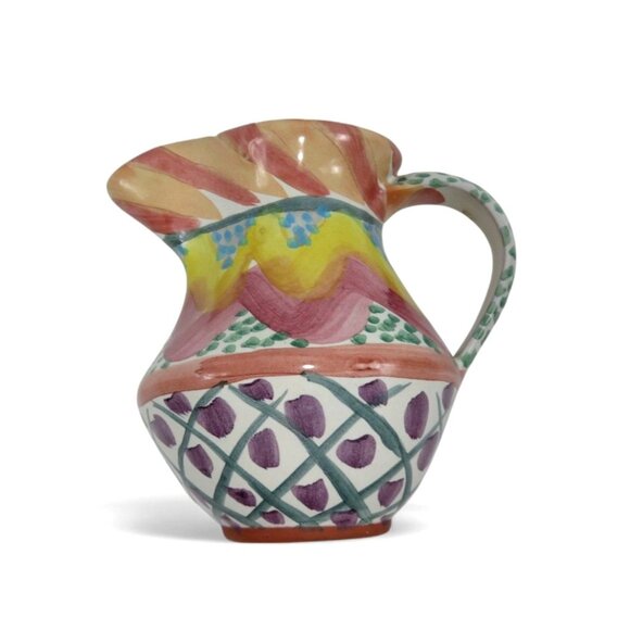 MACKENZIE-CHILDS Creamer Pitcher Ceramic Keukenhof 1997 Vintage 5" - Picture 11 of 11